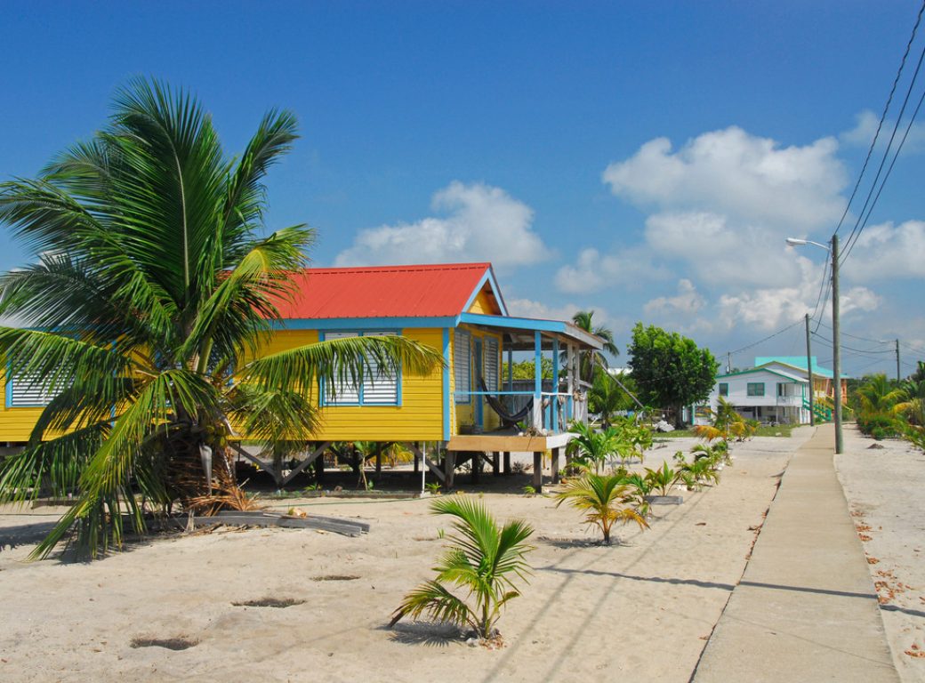 AACE7K Placencia village, Caribbean Sea coast of Stann Creek District in Belize, Central America