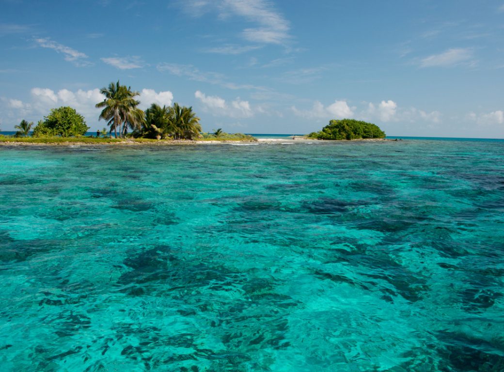 DWHAGJ Belize, Caribbean Sea, Stann Creek District near Placencia. Laughing Bird Caye National Park located on the Belize Barrier Reef.