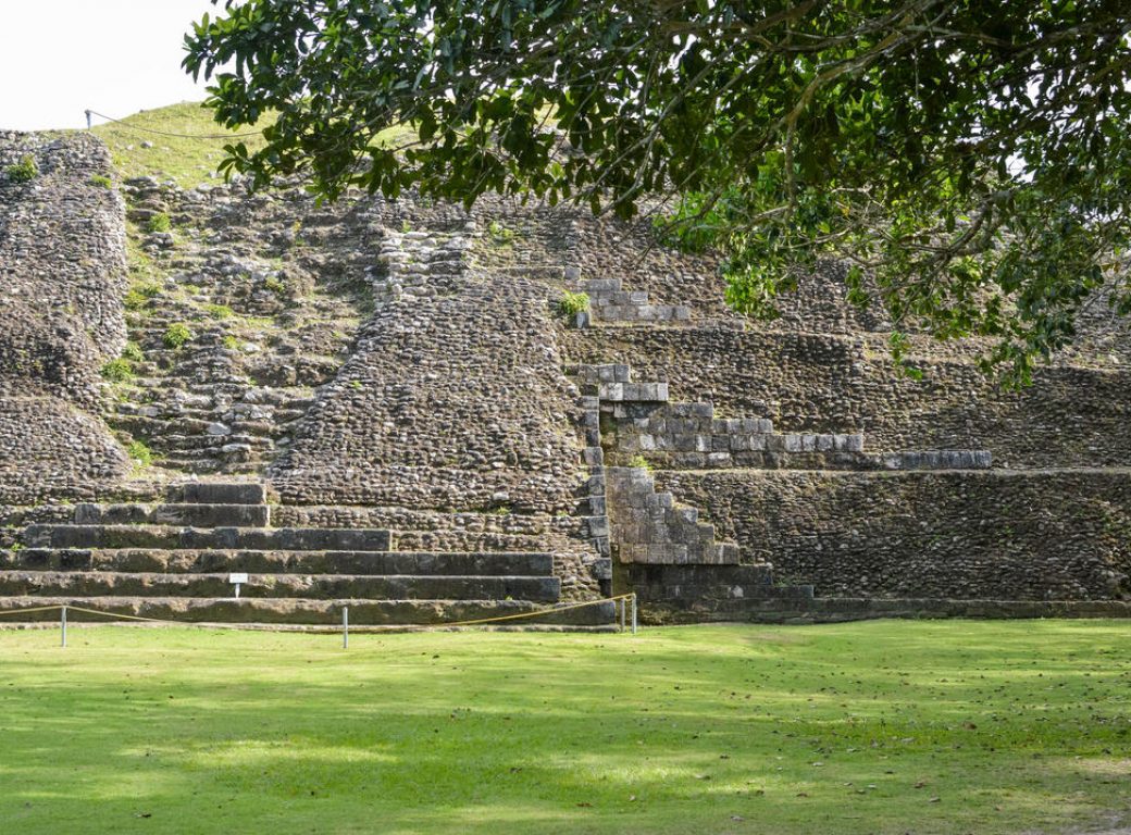 M4W0JR Some of the structures at Xunantunich archaeological site of Mayan civilization in Western Belize. Central America